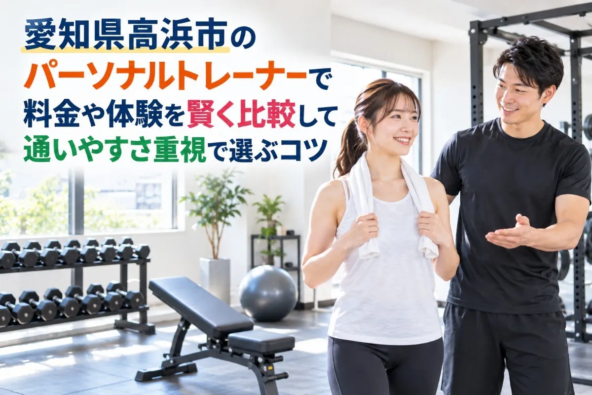 愛知県高浜市のパーソナルトレーナーで料金や体験を賢く比較して通いやすさ重視で選ぶコツ