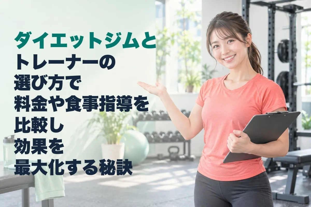 ダイエットジムとトレーナーの選び方で料金や食事指導を比較し効果を最大化する秘訣